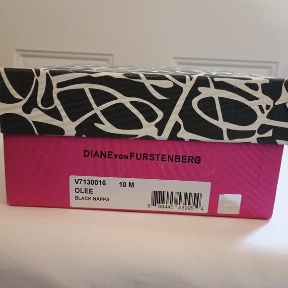 DIANE von FURSTENBERG V7130016 OLEE Black NAPPA, sz 10 - Never worn - Picture 8 of 9
